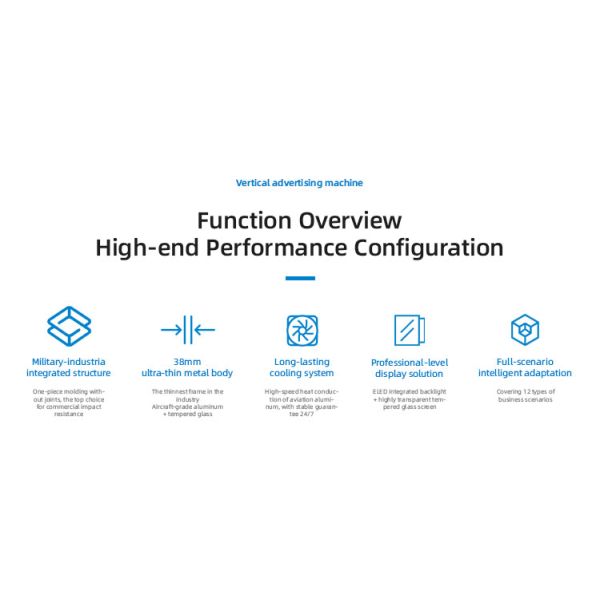 65'' Ultra-Thin Bezel HD LCD Advertising Machine Anti-Explosion Vertical LCD Advertising Player Digital Signage