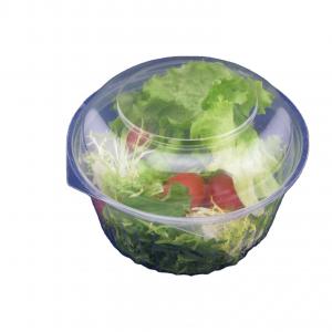 China Clear Disposable Salad Containers Bowls With Lids 18oz 48oz 64oz on sale