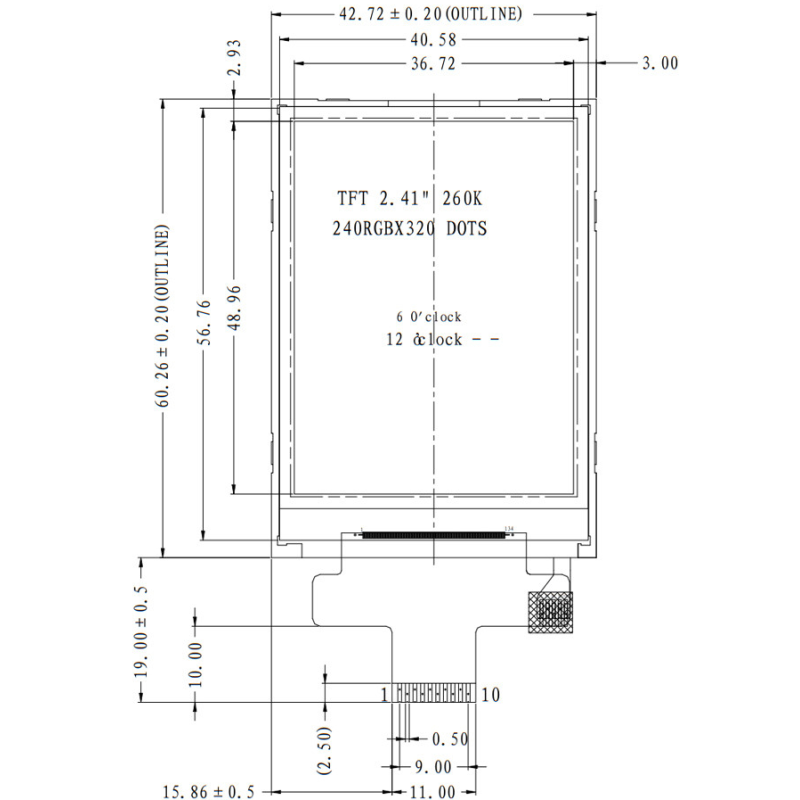 2.4 Inch TFT LCD Display with 240x320 Resolution QVGA and SPI Interface
