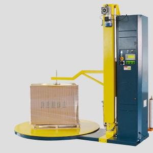 Wholesale Grey and Blue Automatic Pallet Shrink Wrap Machine With PLC System from china suppliers