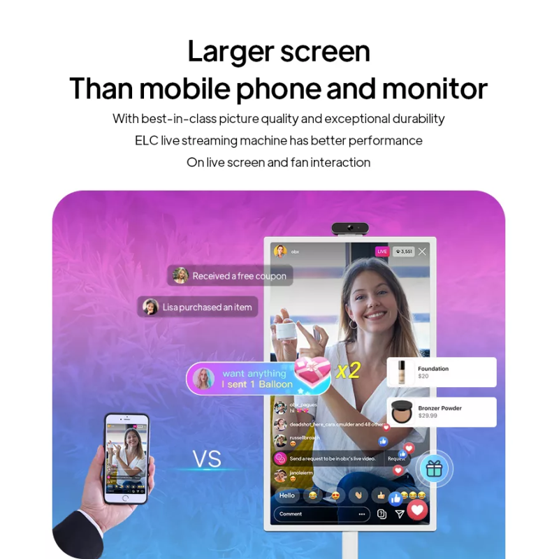 Interactive 32-inch Android Capacitive Touch Display | Self-Service Indoor Commercial Retail TV