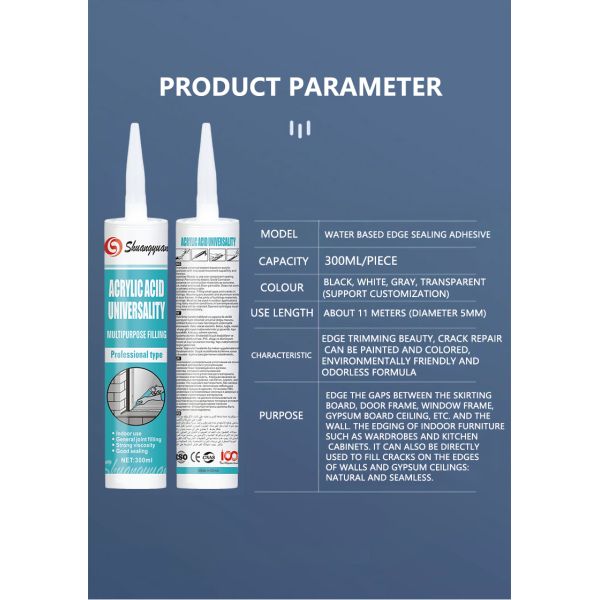 Waterproof Paintable Acrylic Sealant Easy Apply For Sealing Walls Gaps