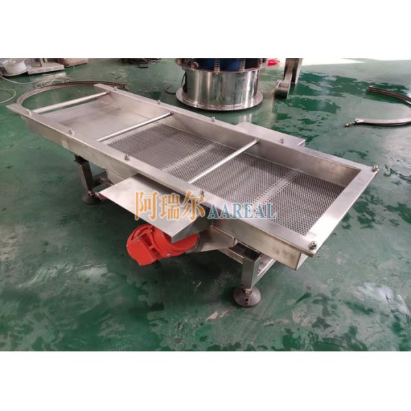 High Efficiency Stainless Steel Double Decks Plastic Granules Linear Vibrating Sieve Rectangular Vibrating Separator For PE Plastic Granules With