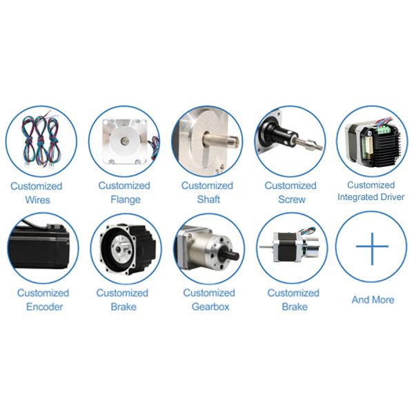 57BYG 57mm Nema 23 Stepper Motor With Driver 12v 24v 36v 2.8A 1.26N.M 2N.M 3N.M Used For CNC Milling Machine