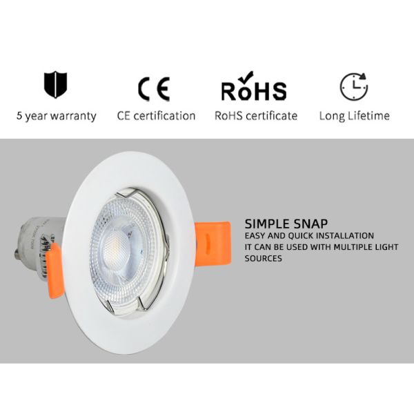 Gu10 Recessed Ceiling Lamp Housing Mr16 Aluminum Downlight Kit