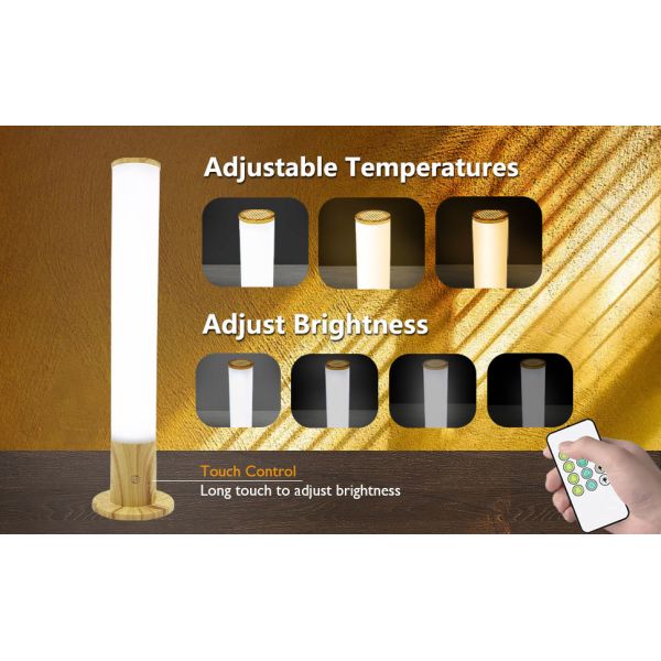 Cylindrical Daylight Simulation Lamp 10000LUX with APP Control and 16W Power for Mood Relief