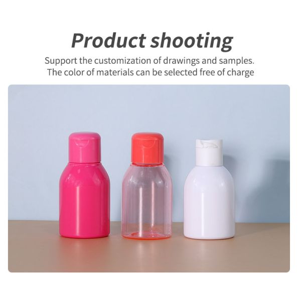 Customized 60ml PET Bottle Cosmetic Lotion Empty Bottles Screen Printing For Cosmetic Products