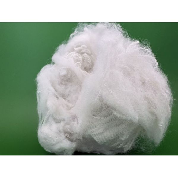 Solid Recycled Polyester Staple Fiber 2D×51mm White Color