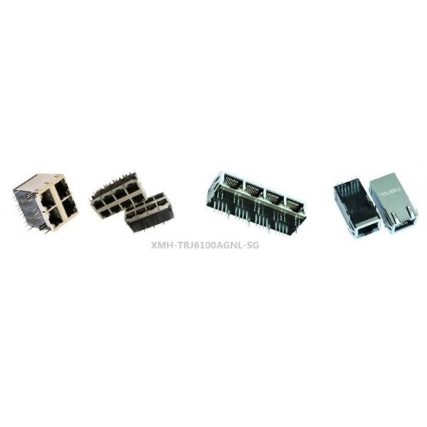 Female ethernet cable rj45 connectors XMH-TRJ6100AGNL-SG For PCB