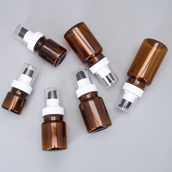 Brown Amber Glass Refillable Spray Bottle With Pump 40ml 60ml 80ml 100ml 120ml 160ml