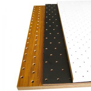 Wholesale Fireproof Decorative Perforated Wood Panels Hall Wood Sound Absorption from china suppliers