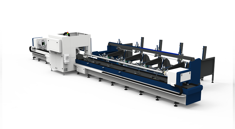 380V 3 Chucks Laser Steel Cutting Machine Standard Model Fully Automatic Loading