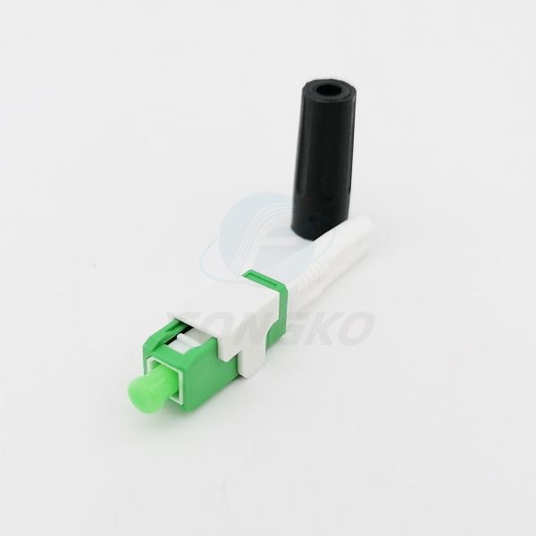 Fiber Optical Simplex SC APC Fast Connector Singlemode 0.9mm 50dB Return Loss