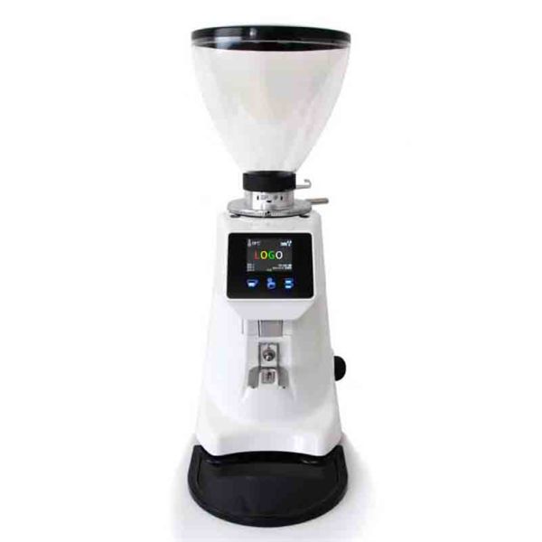 64mm Flat Burr Electric Commercial Turkish Coffee Grinder Aluminum Alloy Material