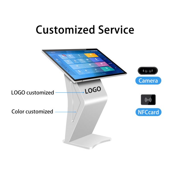 55 Inch Touch Screen Kiosk Android WiFi Horizontal Advertising Display Angled Interactive Inquiry Machine OEM