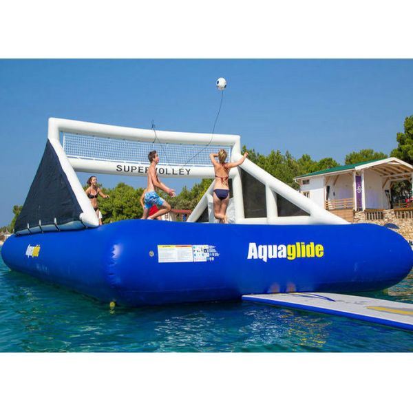 Toddler Inflatable Water Volleyball Court , Floating Bouncy Blow Up Volleyball Court