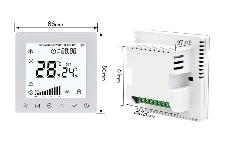 Temperature Control Smart Wifi Thermostat Digital HVAC Thermostat For Fan Coil Unit