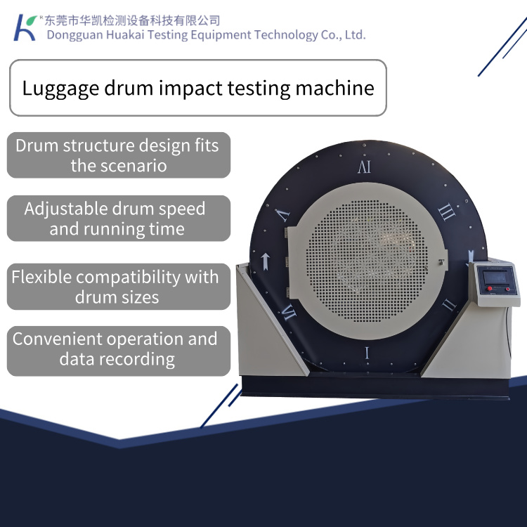 HUAKAI Luggage Tumbling Barrel Drop Impact Testing Machine, Luggage Hexagonal Drum Testing Machine