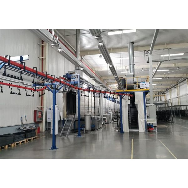 Customizable Overhead Conveyor System Automatic Electrostatic Powder Coating Line for Car Components