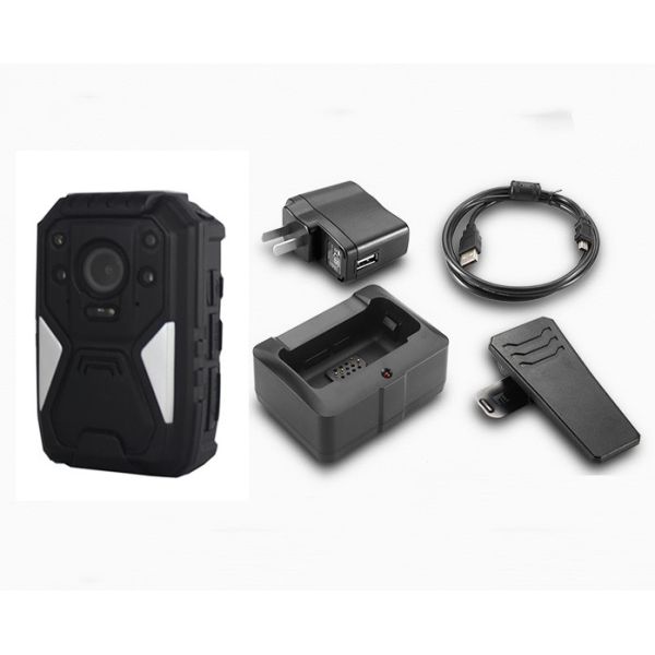 Black 12h Police Body Worn Camera Hidden 140 Degree Video Audio Recorder