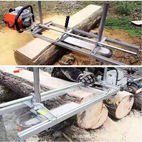 Chainsaw Milling Guide for Wood Cutting Log Splitter Ramp Adjustable 60cm/90cm/120cm 24/36/42in Sawmill