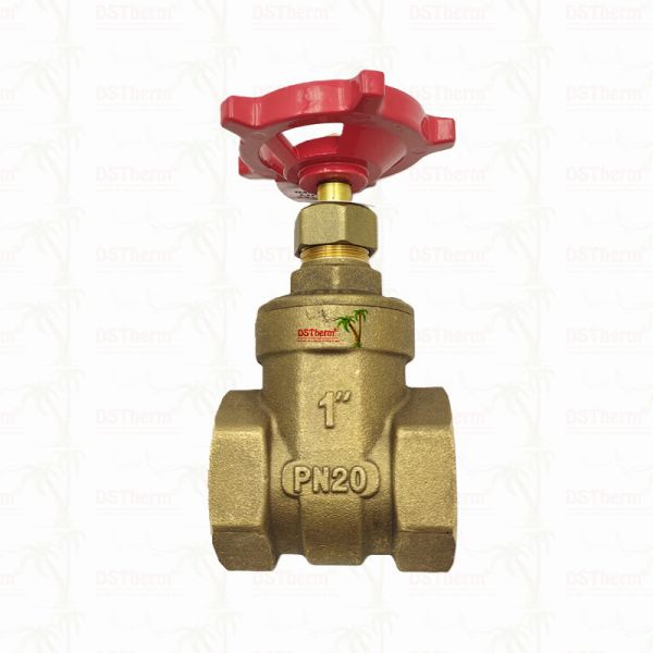 Brass Union Gate Valve With Red Handle 1/2"-2" Customized Size Anti-corrosion
