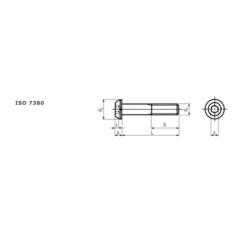A2 A4 Socket Button Cap Customized Flat Head Machine Screw For Railway