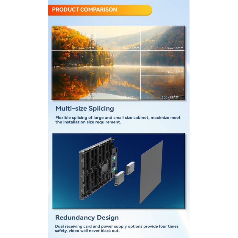 High Refresh High Brightness P1.25 Indoor LED Display Module 256x128mm Full Color