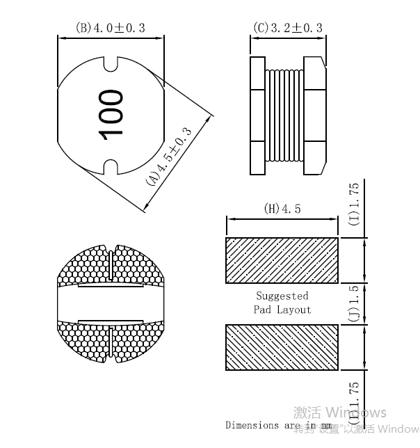 SMD Choke Surface Mount Inductor MDR43SG1R0MC / MDR43SG1R5MC 1.0 To 6.8uH For Camcorders