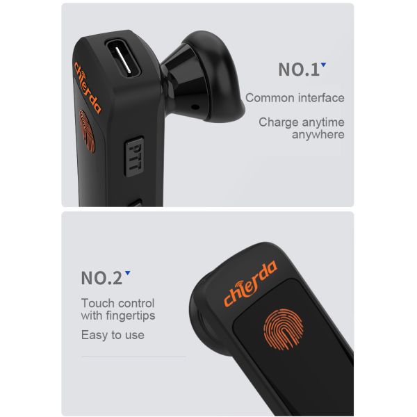 Chierda CD101F Plus BT 5.1 Walkie Talkie with Type-C Charger