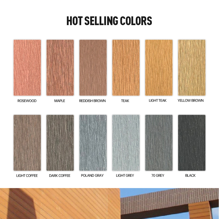 Exterior WPC Wall Cladding for Building Facade Decoration