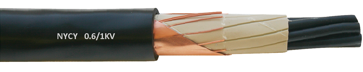 NYCY VDE 0276 603 Low Voltage Cable , 600 1000V Cu Conductor PVC Sheathed Cable