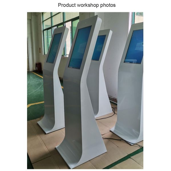 Pure White Special Shape 27" I5 PCAP Touch Screen Kiosk With Face Recognition Camera