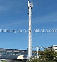 galvanized round steel guyed antenna triangular tower made in China