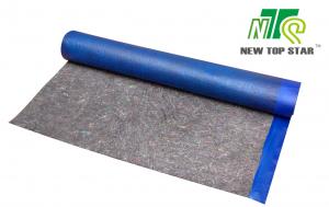 China Blue Laminate Flooring Underlayment Recycled Fibers Felt Cushion Underlayment For Engineered Wood on sale