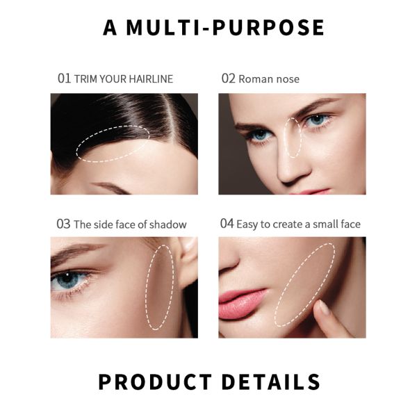 Custom Highlight Pressed Bronzer Shading Palette 3D Face Decorate Transparent Powder Contour