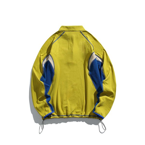 Custom OEM ODM Half Zip Stand Collar Thermal Pullover, Constant Temperature Warm Outdoor Color Block Fleece Top, Custom Logo & Fabric Supported