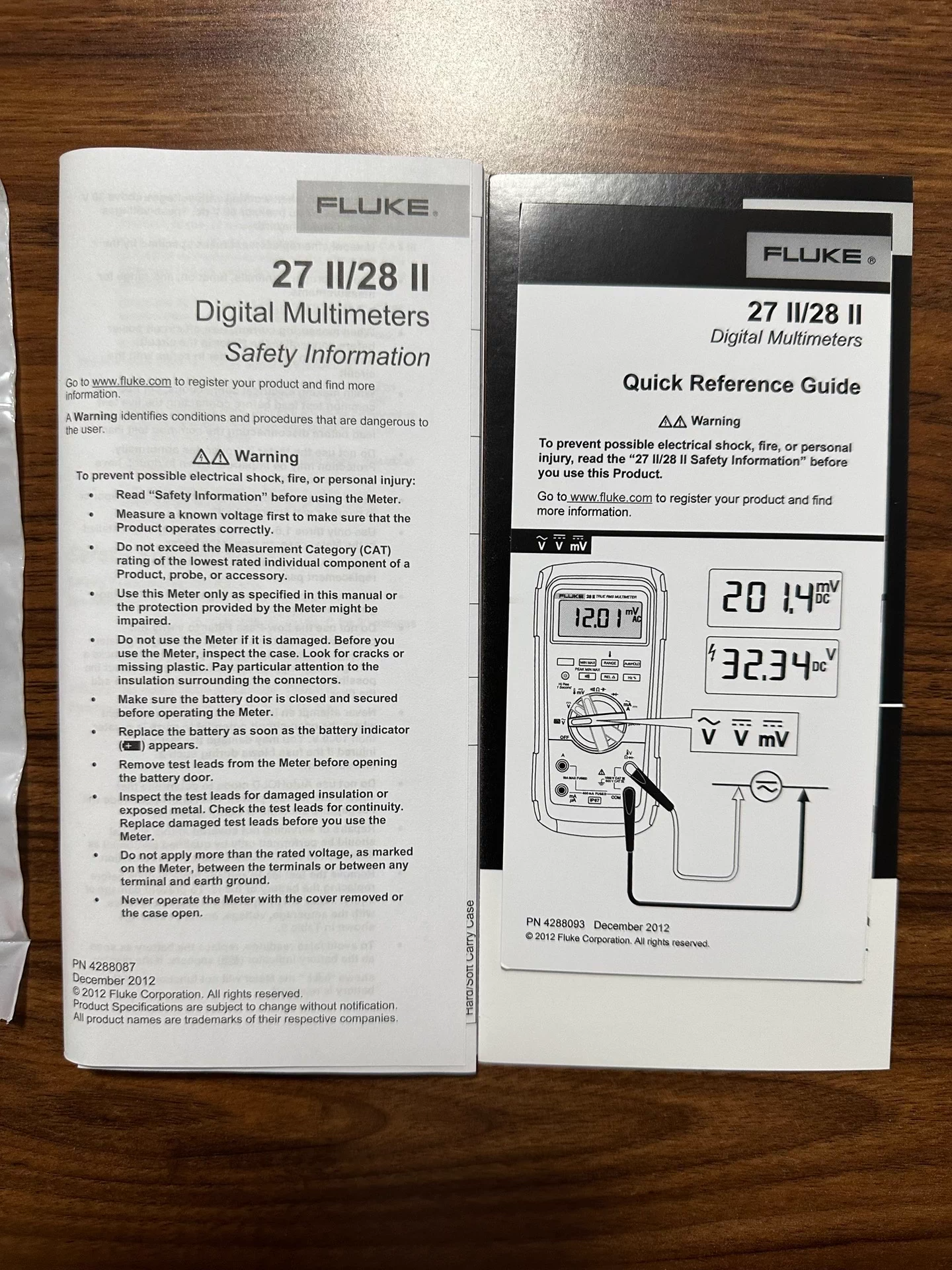 Fluke 28 II TRMS Rugged Digital Multimeter IP67 CAT IV 600V CAT III 1000V 10A 20000 Count