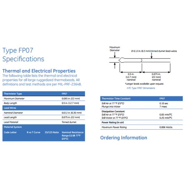 NTC Type FP Fastip Probe With Ultra-Fast Response Time And Ease Handling