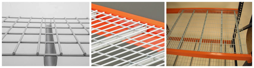 Warehouse Pallet Rack Shelving With Galvanized Wire Mesh Decks For Storage