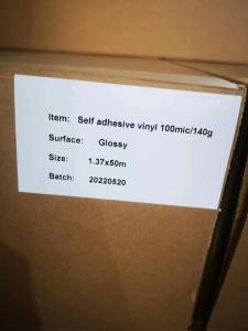 Wholesale Monomeric PVC Self Adhesive Vinyl Sticker 100mic / 140g For Large Format Printing from china suppliers