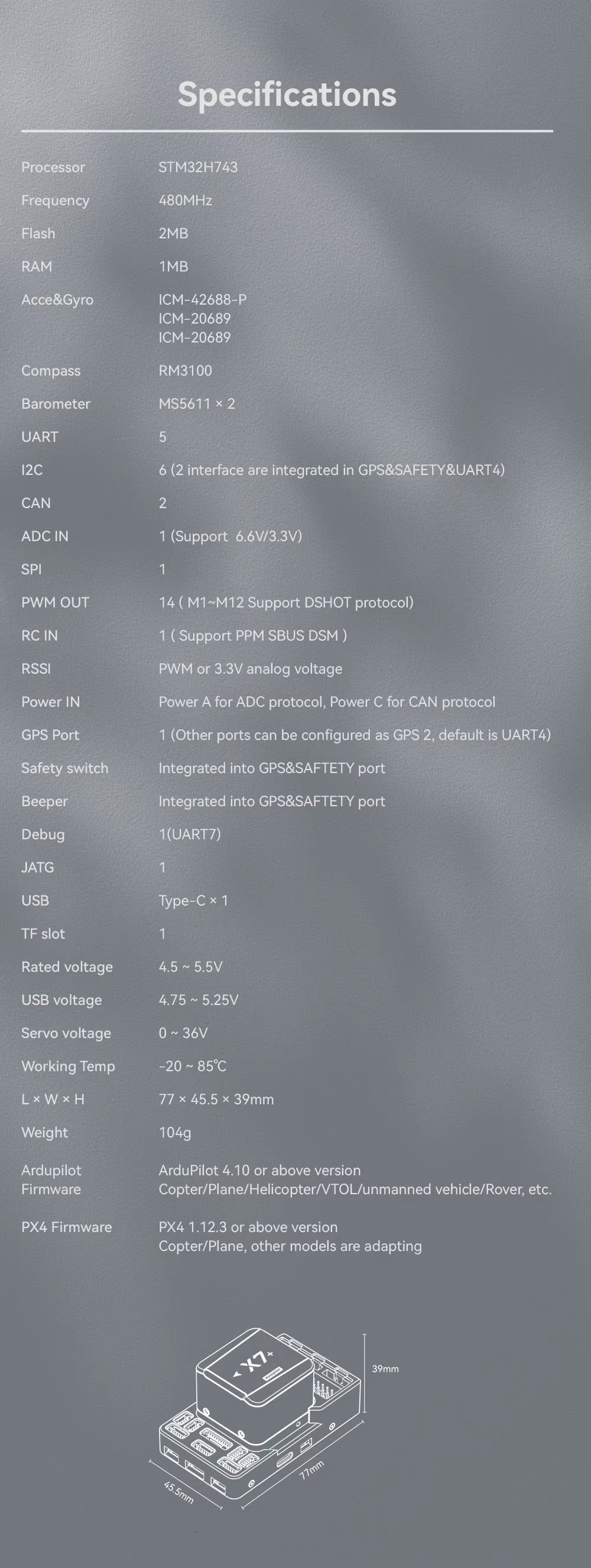 Cuav X7+ Flight Controller Neo3 Pro Gps Remote Control Compatibility Pixhawk 4 1.12.3 4.10 Ardupilot for Uav Drone Zld