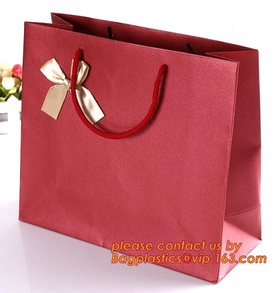 Deluxe cardboard wedding sweet bags pink flowers wedding carrier paper bag custom logo gift bag wedding, bagplastics, ba
