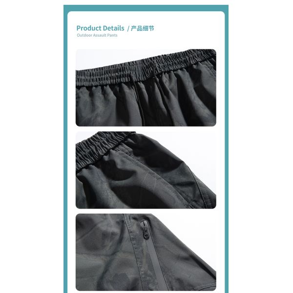 Men's Lightweight Outdoor Three Proofing Breathable Cargo Pants American Style Commuter Casual Long Durable Water Resistant