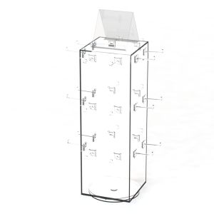 4sides Turntable Counter Top Display Rack With Top Pad Holder