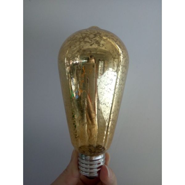 Edison LED ST64 bulb light gold spark