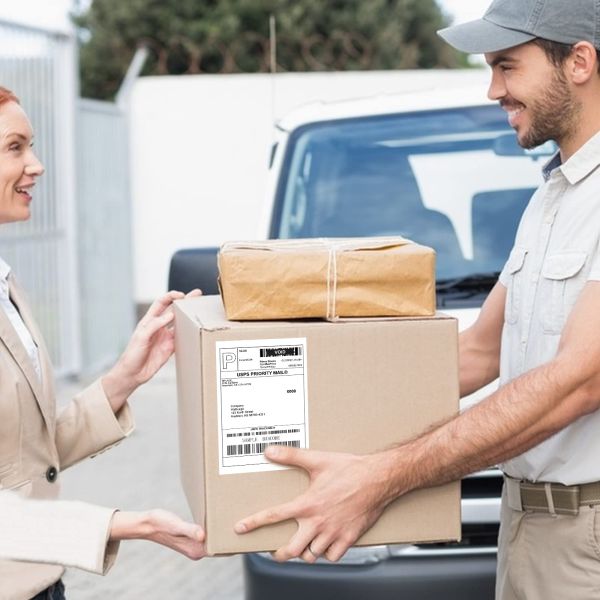 Waterproof A4 Label Stickers with Strong Adhesive and Customizable Size for Logistics and Supermarket Use