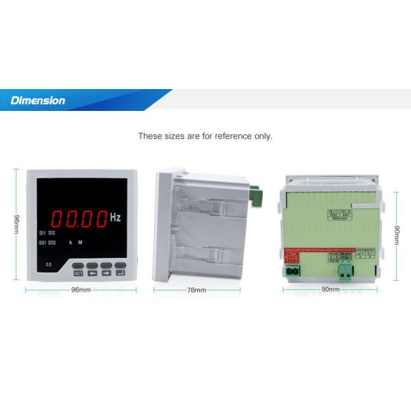 Settable Alarm Intelligent Single Phase Frequency Meter Measurement