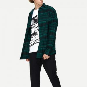 Wholesale New Collection Long Sleeve Plaid Oversozed Shirts for Men from china suppliers