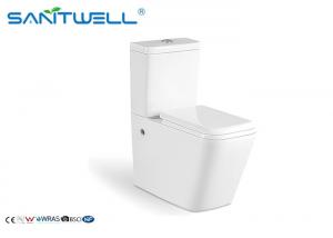 China Watermark Two Piece Toilet , Ceramic Floor Mounted Toilet With ODM Logo SWC2421 on sale